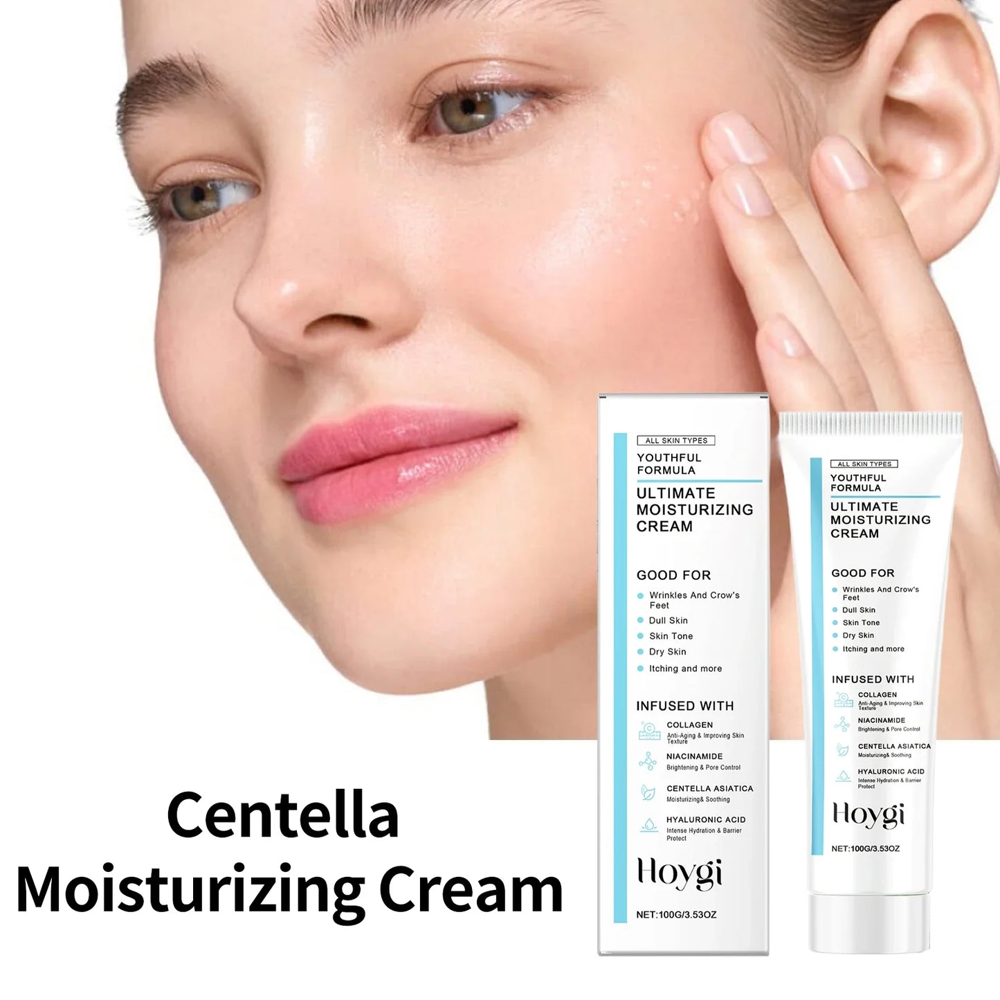 Hoygi Centella & Hyaluronic Acid Moisturizing Cream 100g