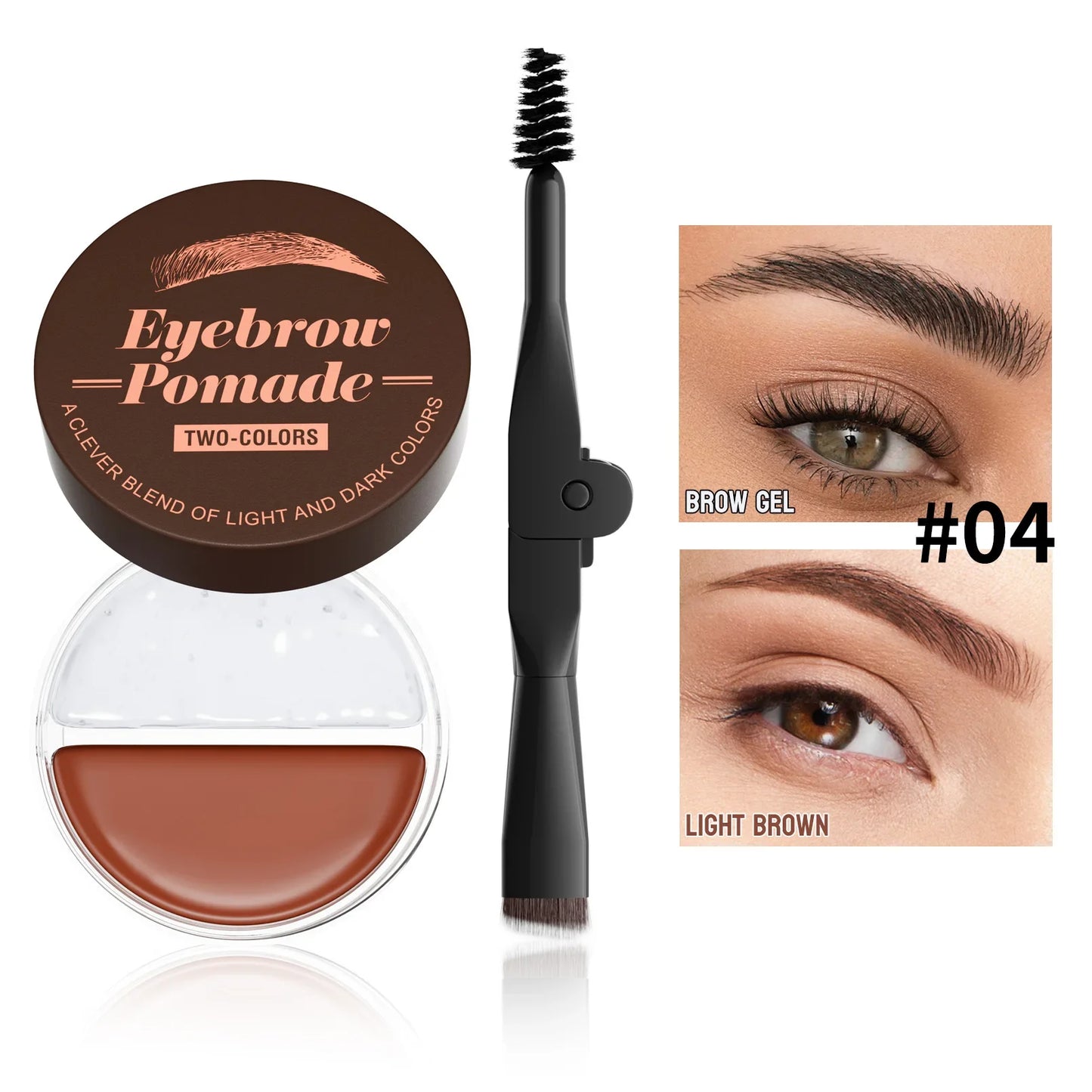 Hello Kiss 2-in-1 Two-Color Eyebrow Cream | Waterproof & Long Lasting