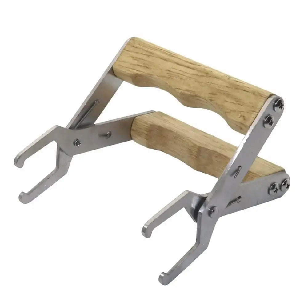 Honeycomb Extraction Beekeeping Spleen Clip High Quality Rugged Beekeeping Tools Stainless Steel Wooden Handle Nest Frame Clip Peaceful Pleasures Health and Wellness