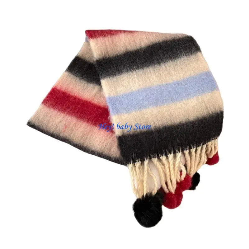Kids Rainbow Knit Scarf | Soft Neck Warmer Ages 3–12
