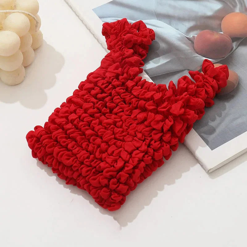 Expandable Bubble Tote Bag | Crinkle Pleated Collapsible Purse