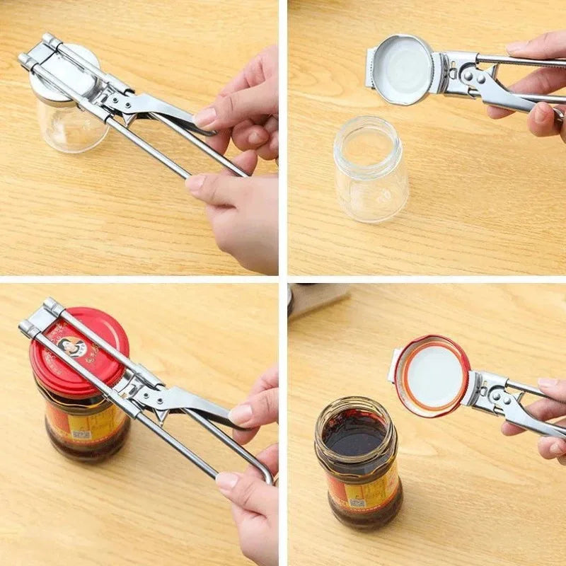 Adjustable Multi-Function Bottle Opener Stainless Steel Lids Off Jar Opener Labor-Saving Screw Can Opener For Kitchen Tools Peaceful Pleasures Health and Wellness