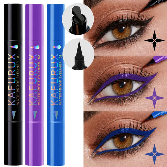 KAFURUX Star Stamp Eyeliner Pen – Waterproof, 3 Colors Stamp Eyeliner Pen Oasis Select