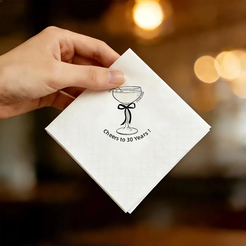 Cheers to 30 Years Paper Napkins | 30th Birthday Party Decor