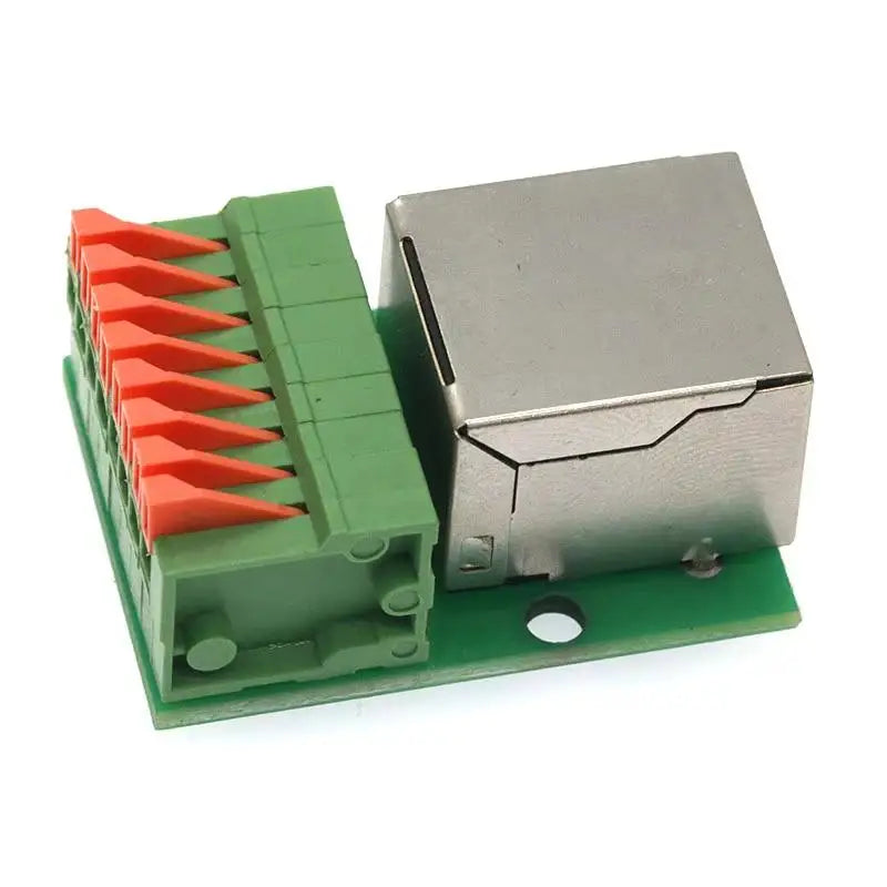 Data Adapter Board Female Socket Guide Rail Installation Terminals Connector RJ45 Network Port Terminal Block Welding Free Peaceful Pleasures Health and Wellness