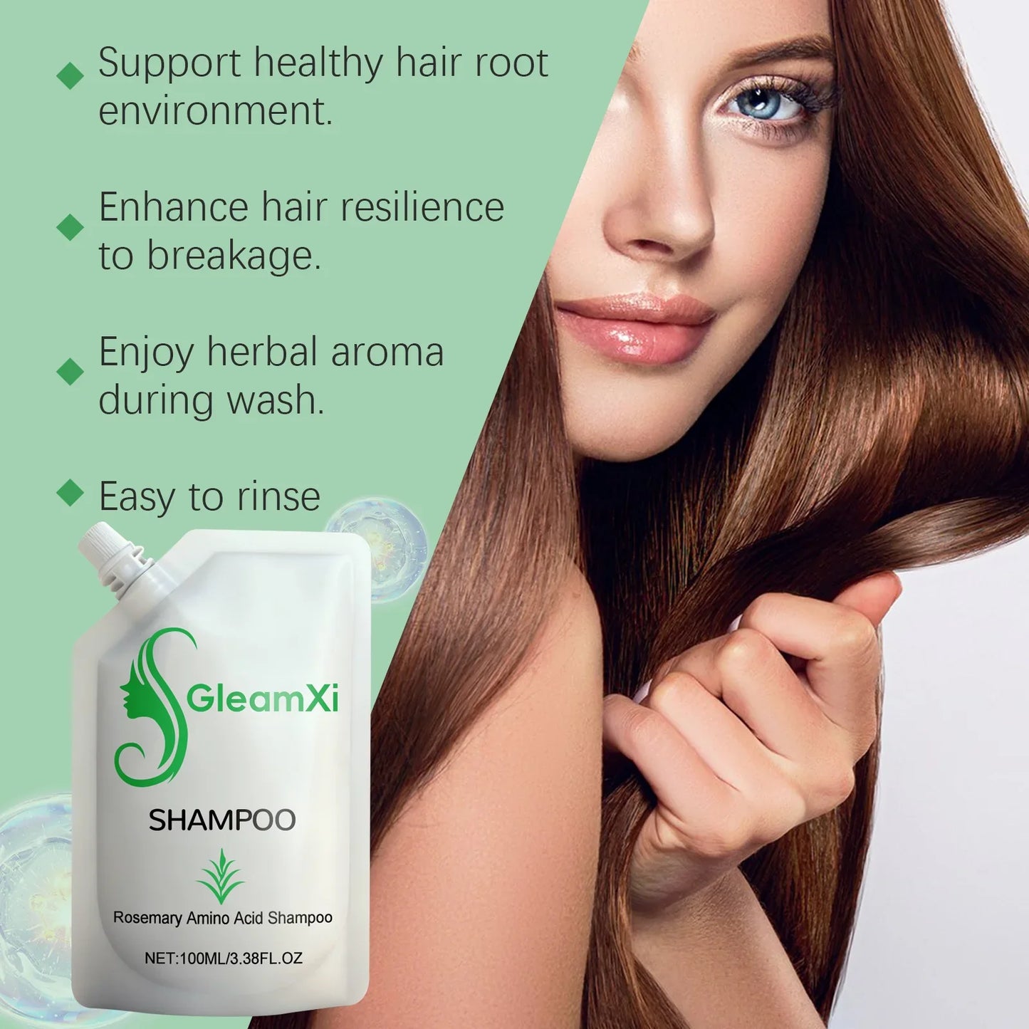 Gleamxi Rosemary Shampoo – Hair Growth & Scalp Oil Control