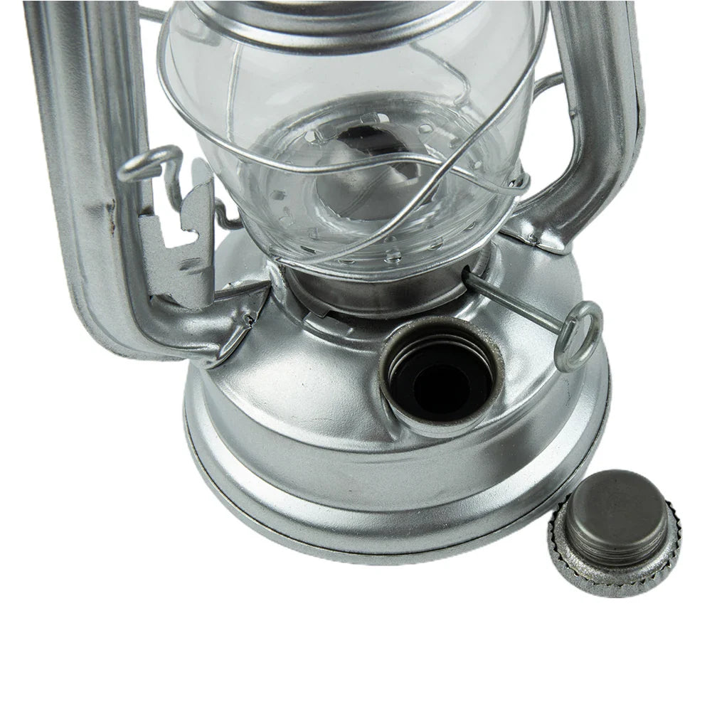 Retro Kerosene Camping Lantern | Portable Metal Storm Lamp