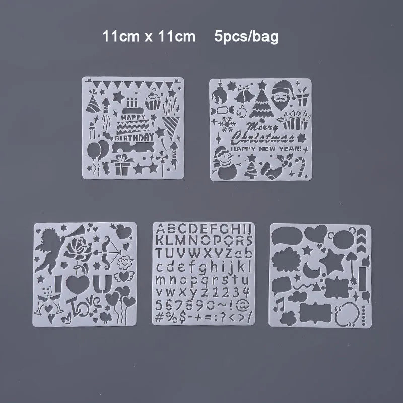 Hollow Mandala Stencils Painting Craft Templates Children Drawing