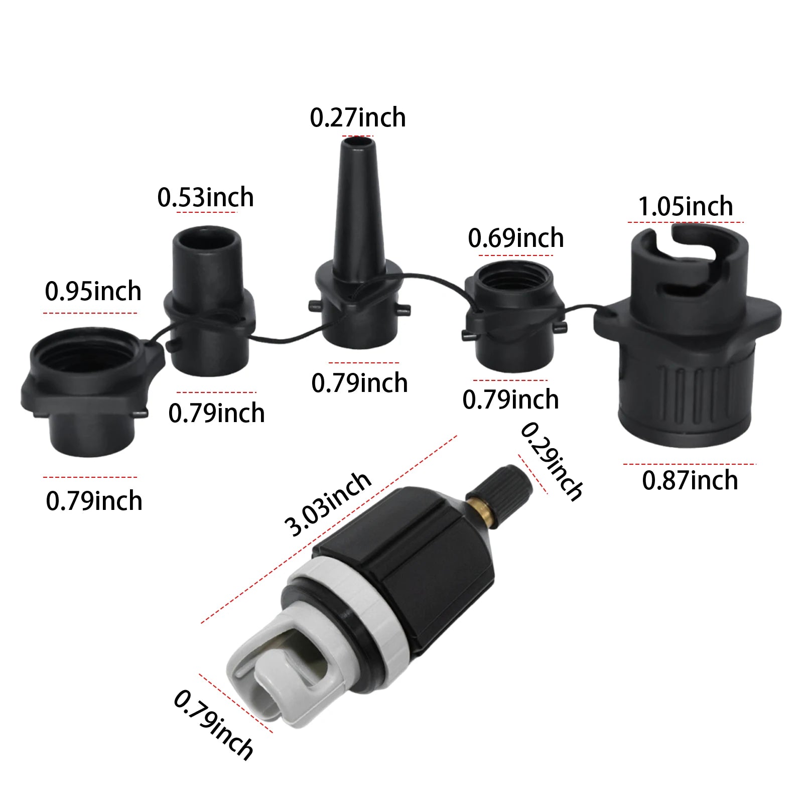 4 In 1 Inflatable Boat Air Pump Nylon Material Multifunctional Conversion Head Lightweight for Camping Surfing Short Trips Use Peaceful Pleasures Health and Wellness