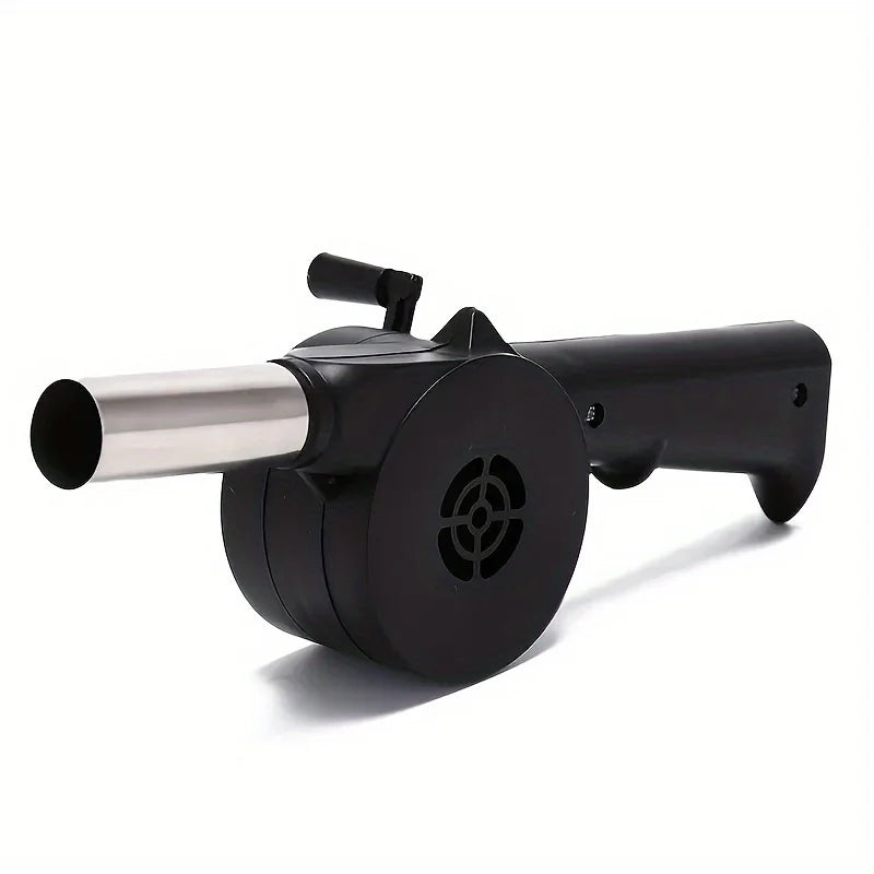 Portable Manual BBQ Blower- Handheld Grill Fan for Outdoor Cooking, Durable Plastic Construction Peaceful Pleasures Health and Wellness Black