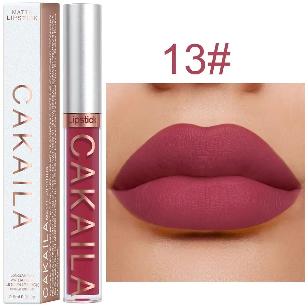 Velvet Matte Liquid Lipstick – 18 Shades, Waterproof & Long-Lasting