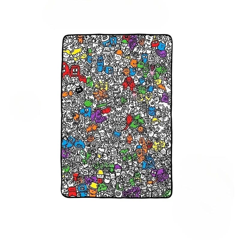 Kids DIY Coloring Graffiti Blanket | Washable Drawing Mat Gift