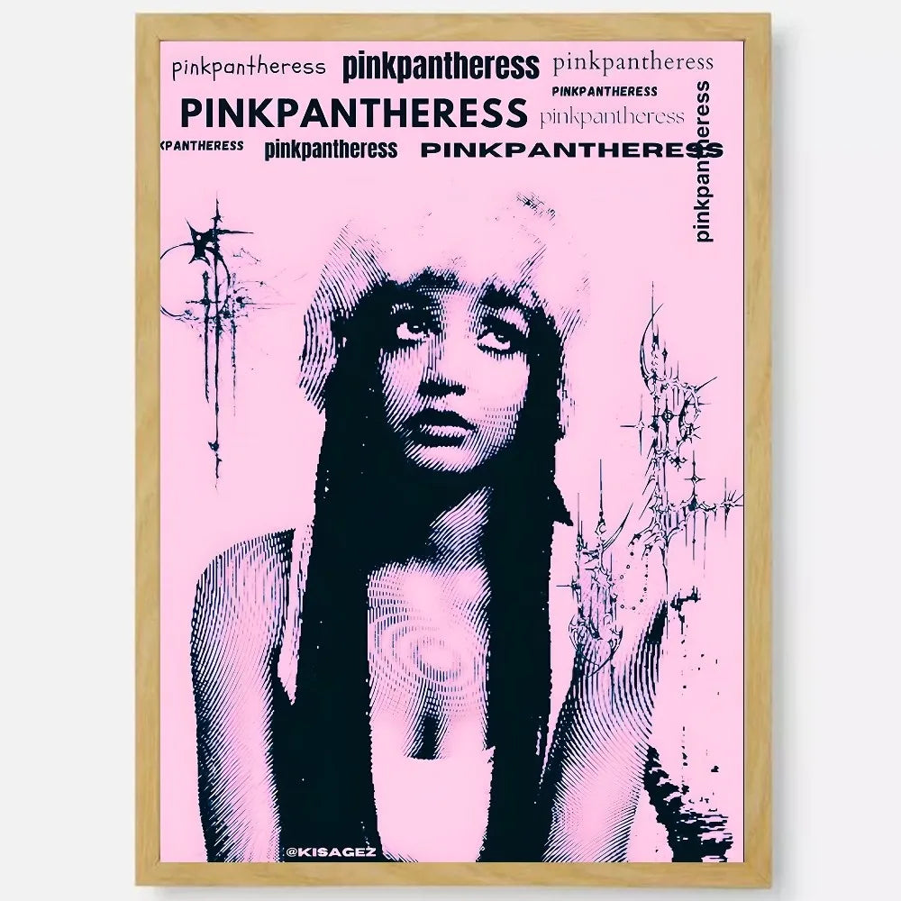 Pink Pantheress Poster HD Waterproof Wall Art – Music Decor Music Wall Poster Peaceful Pleasures Health and Wellness z10 15X20cmNoframe