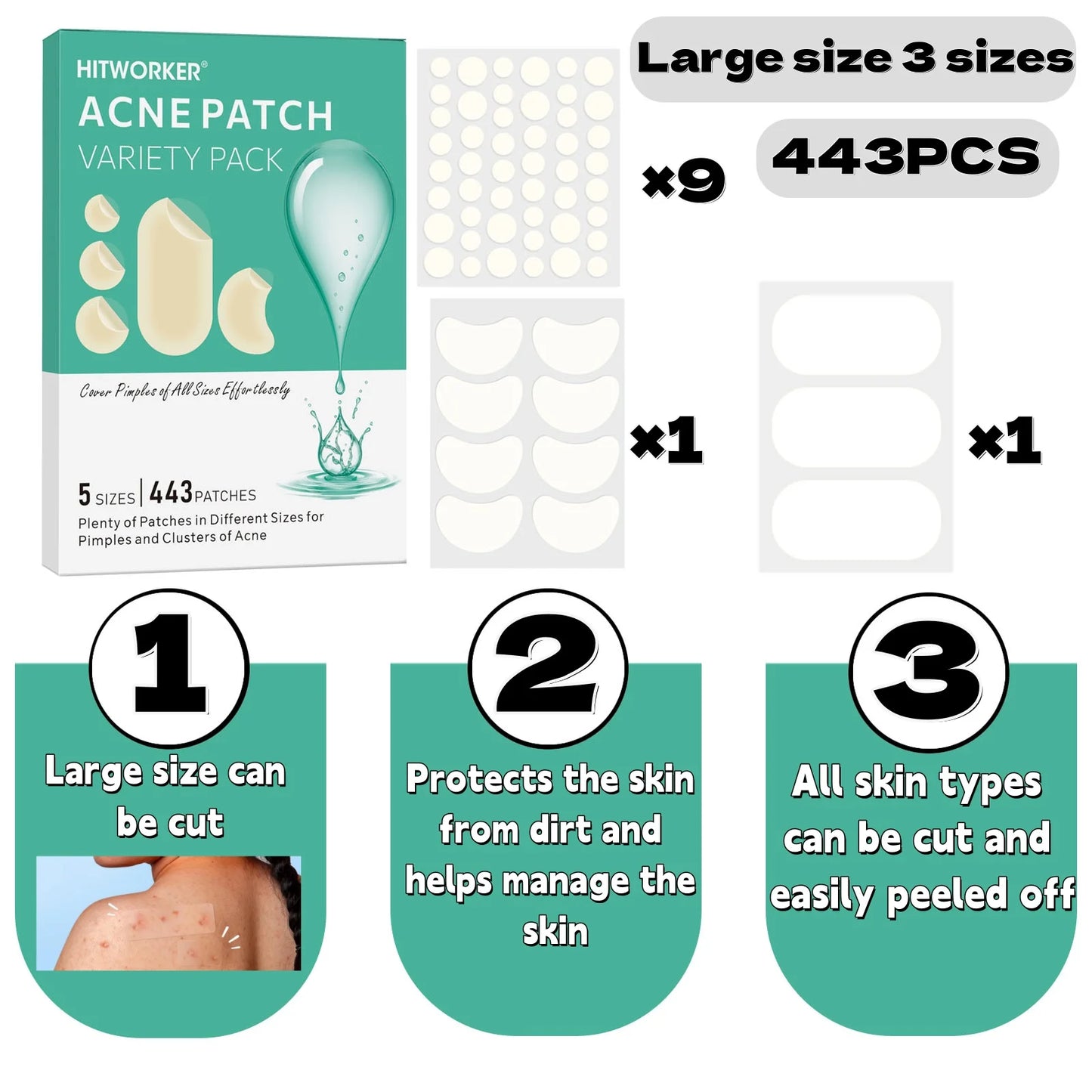 Hydrocolloid Acne Patches – Invisible, Waterproof | All Skin Types