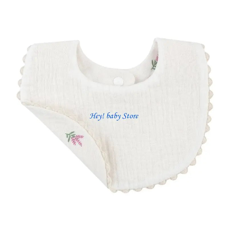 Cotton Baby Drool Bibs & Burp Cloth | Soft Absorbent Infant Bib