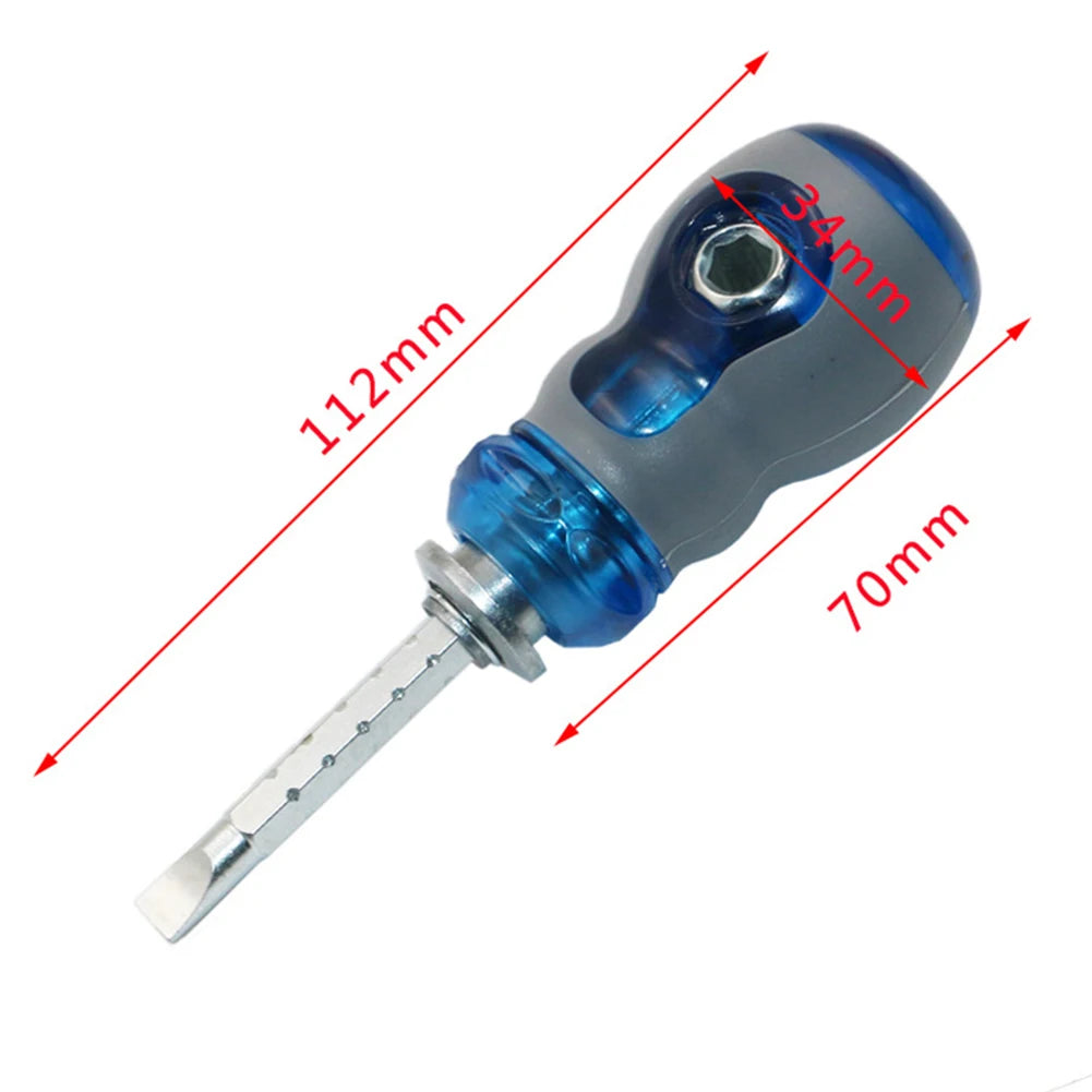 Short Handle Magnetic Screwdriver Chrome Vanadium Steel Mini Dual