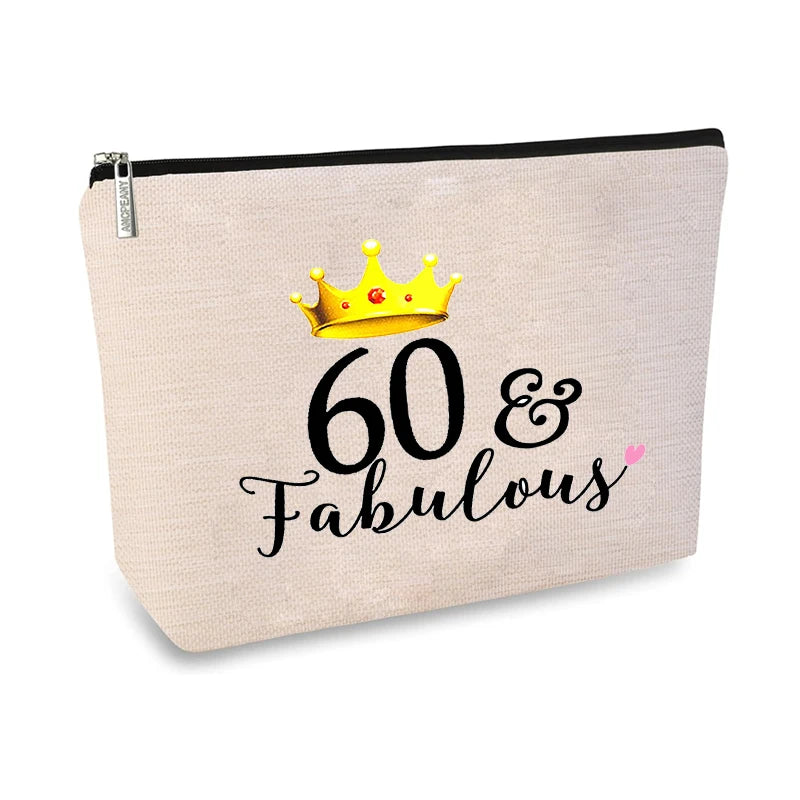 Birthday Makeup Bag 30 40 50 60 & Fabulous | Women's Gift