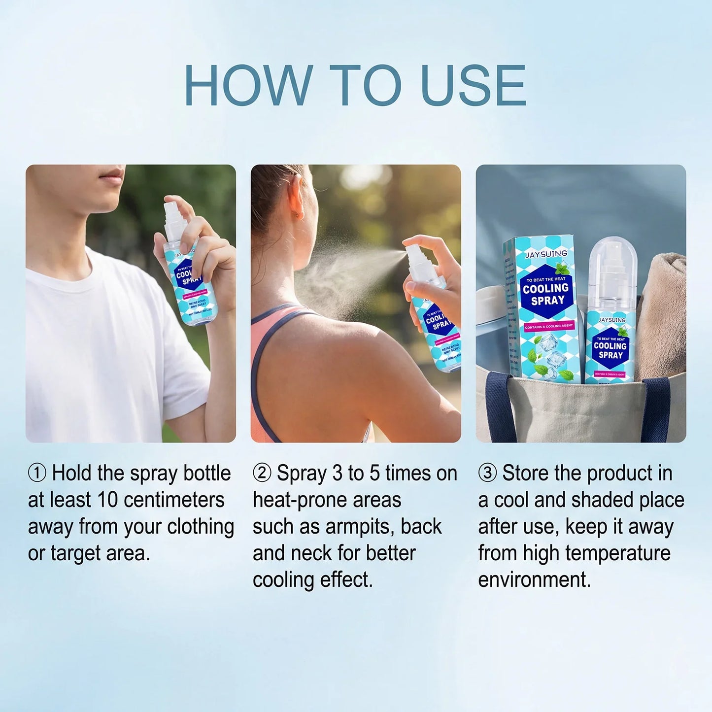 Instant Cooling Body Mist Spray – Peppermint Scent 50ml