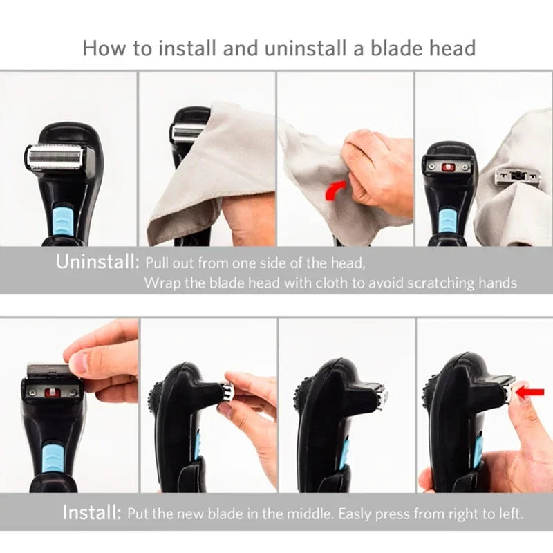 Handle electric body back shave blades shaving shaver razor shaving shovel razorback razor-back for body back hair Peaceful Pleasures Health and Wellness