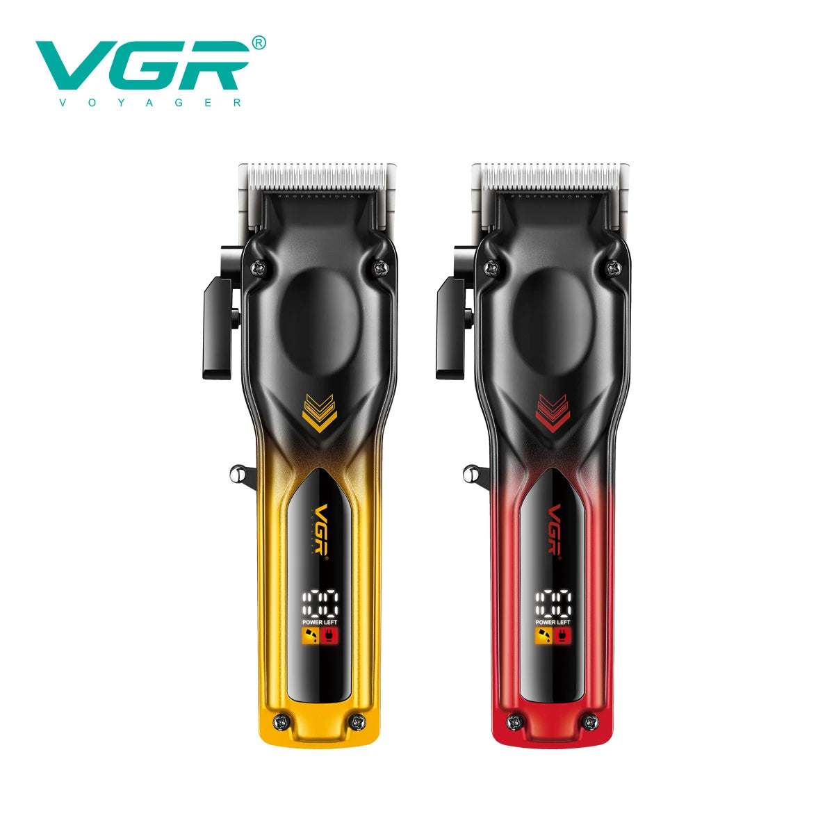VGR V-656 Electric Hair Clipper Set | LCD Display & 6 Combs