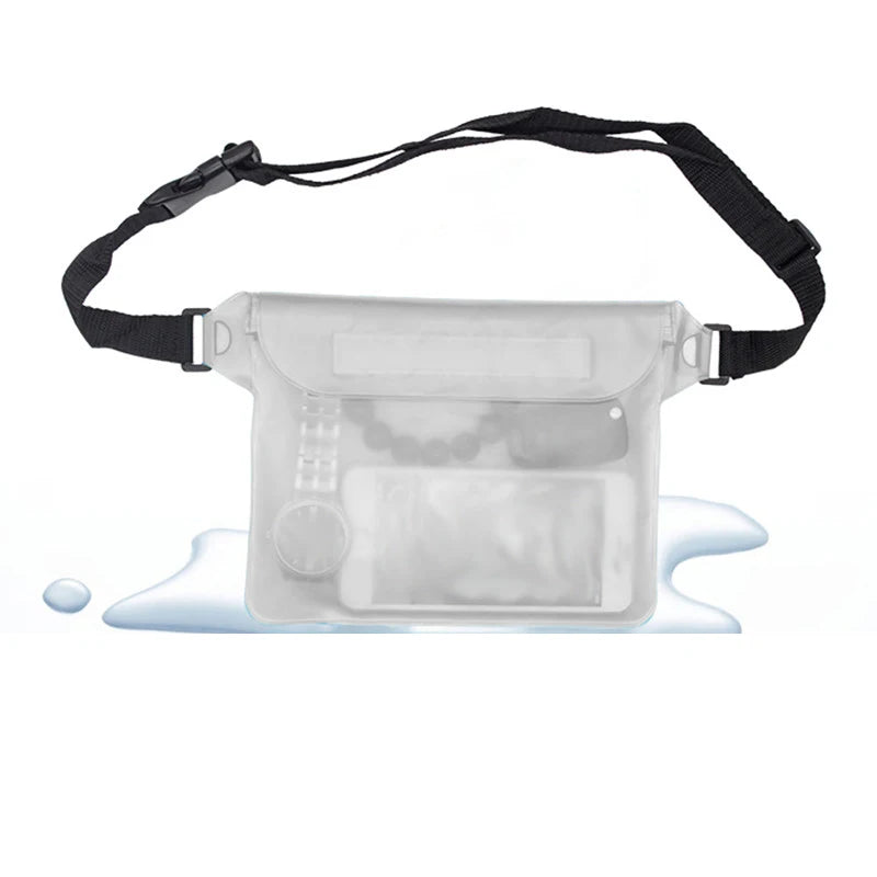 Phone Waterproof Bag Sealing Drift Diving Waist Pack Skiing Beach Boat Sport Swimming Underwater Case Cover Shoulder Bags Peaceful Pleasures Health and Wellness WHITE