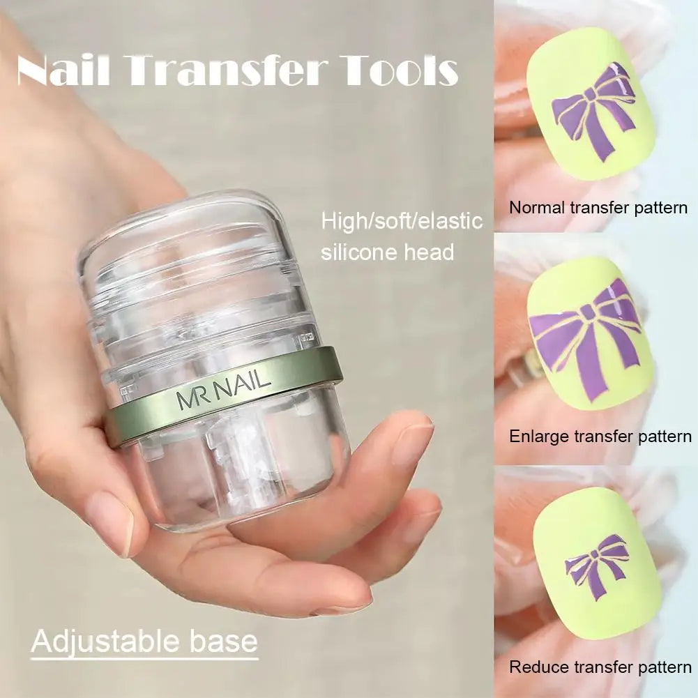 Nail Art Stamping Tools DIY Manicure Pattern Transfer Printing Tool Silicone Stamper Nail Art Styling Tools for Home Salon Peaceful Pleasures Health and Wellness