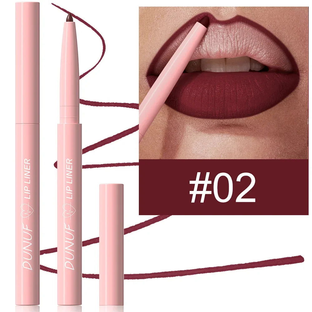 DUNUF Velvet Matte Lip Liner – 12 Nude & Brown Shades