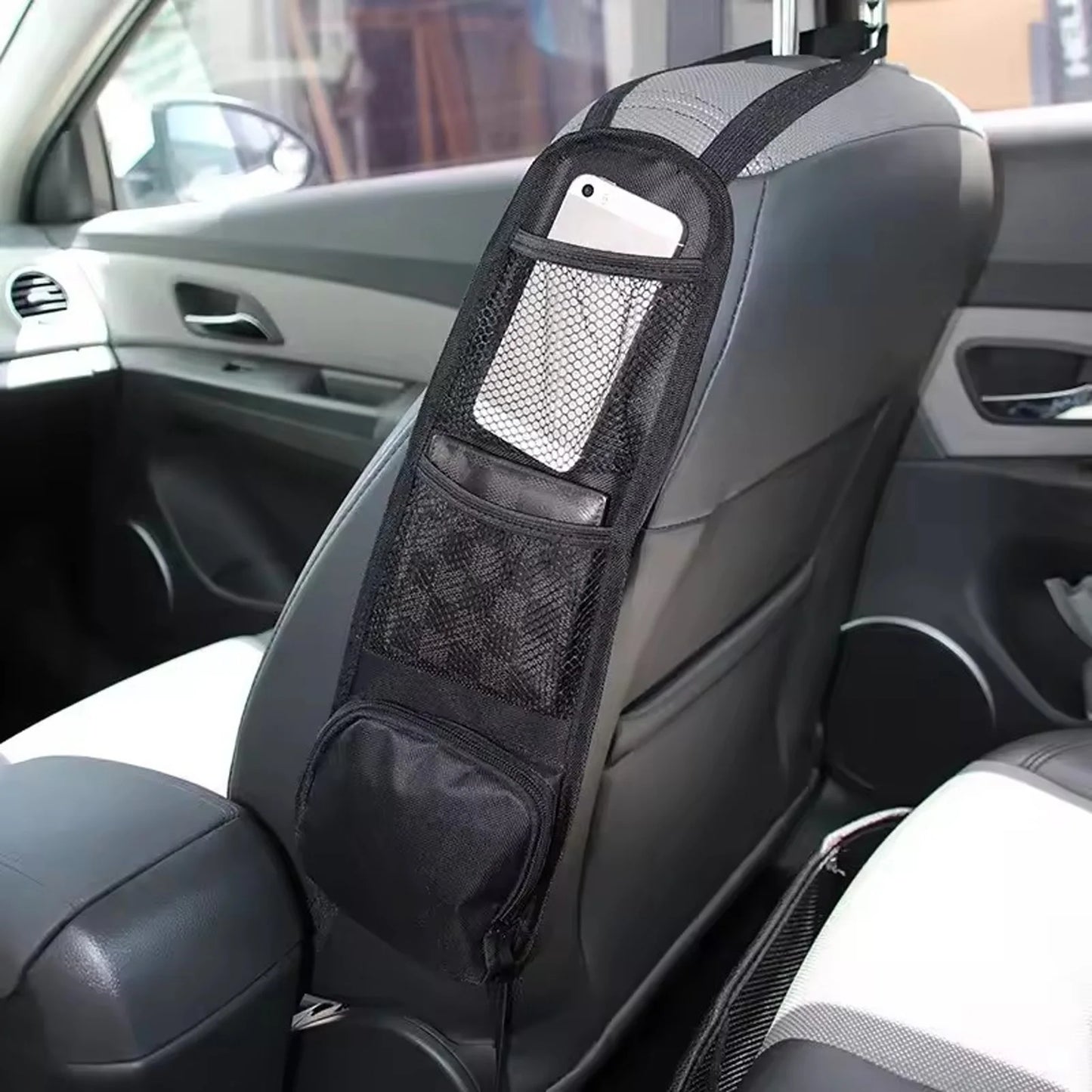 Universal Car Seat Side Organizer Multi-Pocket Automotive Front Seat Organizer for Cars SUV & Truck Peaceful Pleasures Health and Wellness