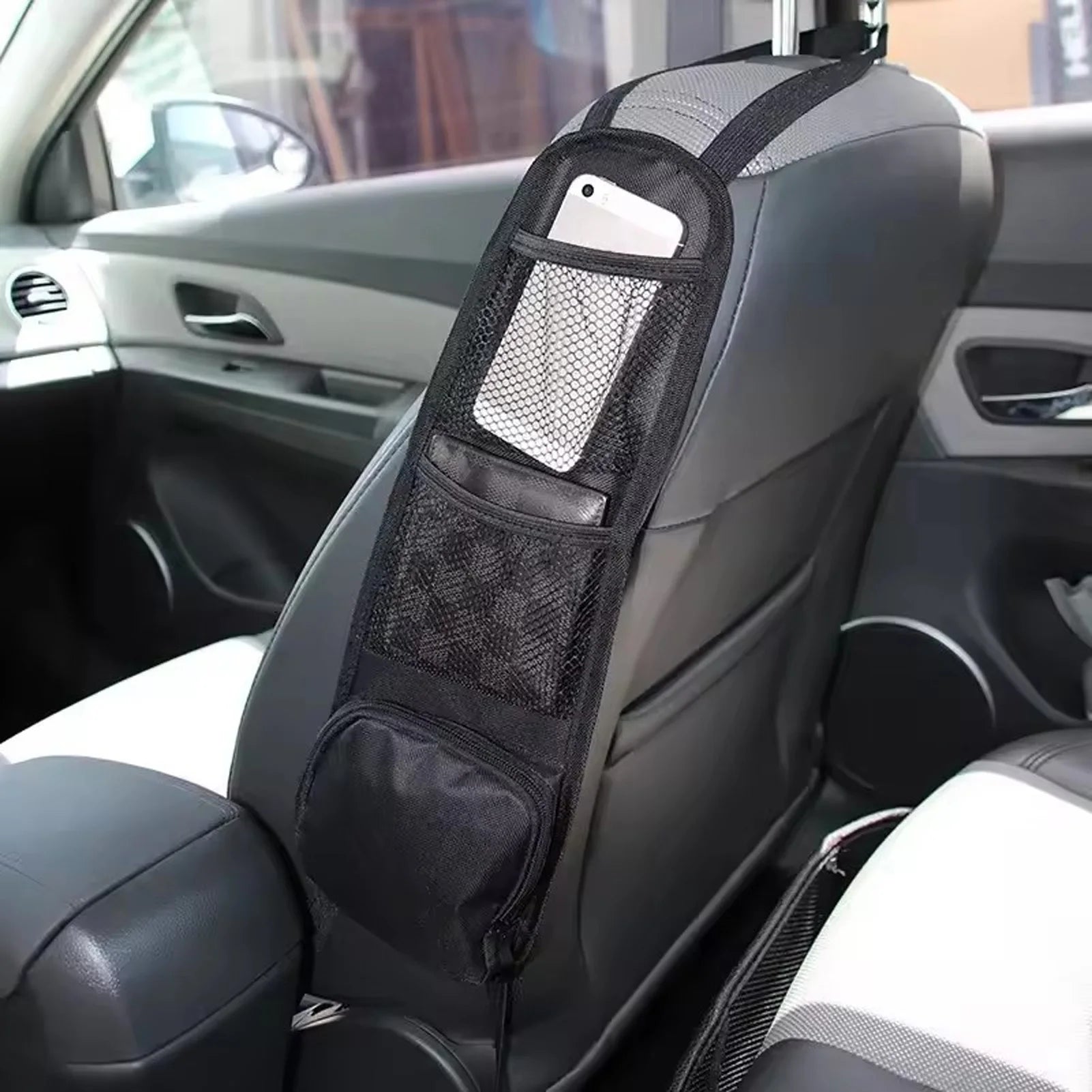 Universal Car Seat Side Organizer Multi-Pocket Automotive Front Seat Organizer for Cars SUV & Truck Peaceful Pleasures Health and Wellness