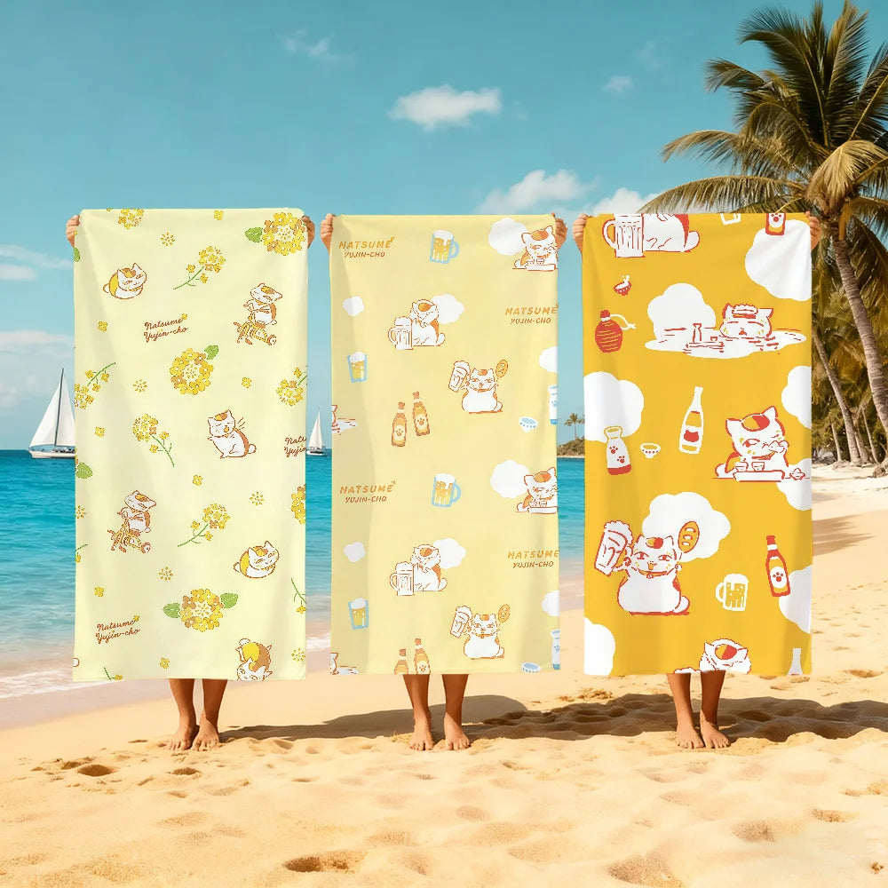 Nyanko-Sensei Natsume's Book of Friends Quick-Dry Beach Towel