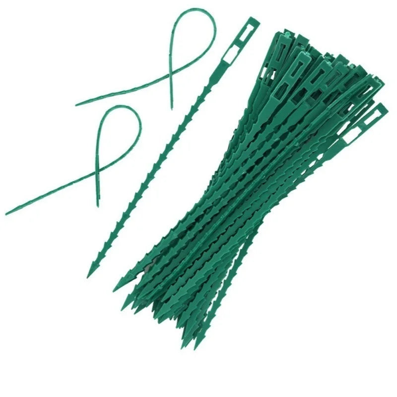 50pcs Adjustable Reusable Plant Cable Ties – Garden Stem Clips