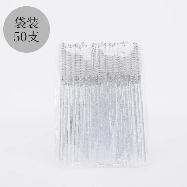 50-Pack Disposable Mascara Wands & Eyelash Extension Brush Combs
