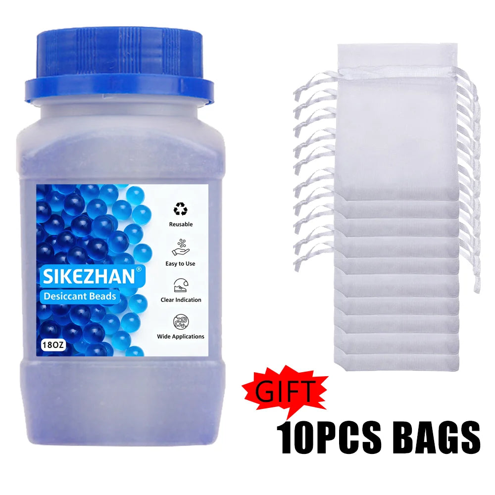 Reusable Indicating Silica Gel Beads Blue Orange Desiccant Moisture Absorber for 3D Printer Filament Electronics Storage Box Peaceful Pleasures Health and Wellness Blue-18oz