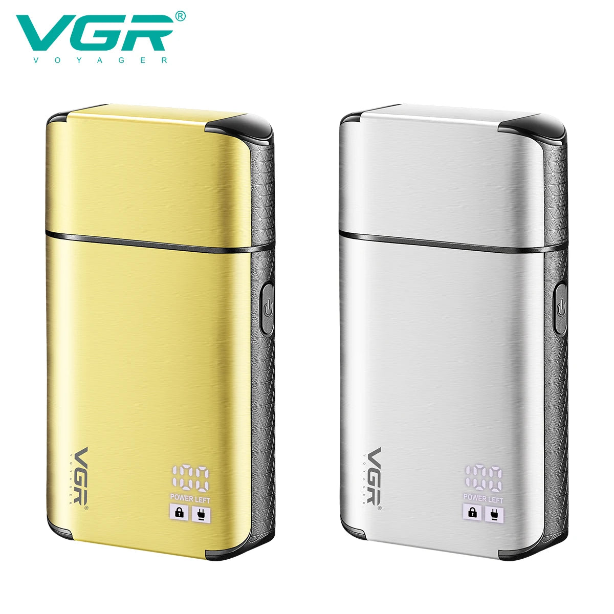 VGR Men's Personal Shaver Household Convenient Shaver Reciprocating Blade Washable Metal Body Intelligent Digital Shaver V-359 Peaceful Pleasures Health and Wellness