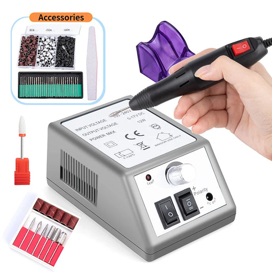 New Models Electric Nail File Nail Drill Pen Machine Professional Nail Polish Equipment Manicure Pedicure Set Kit Peaceful Pleasures Health and Wellness