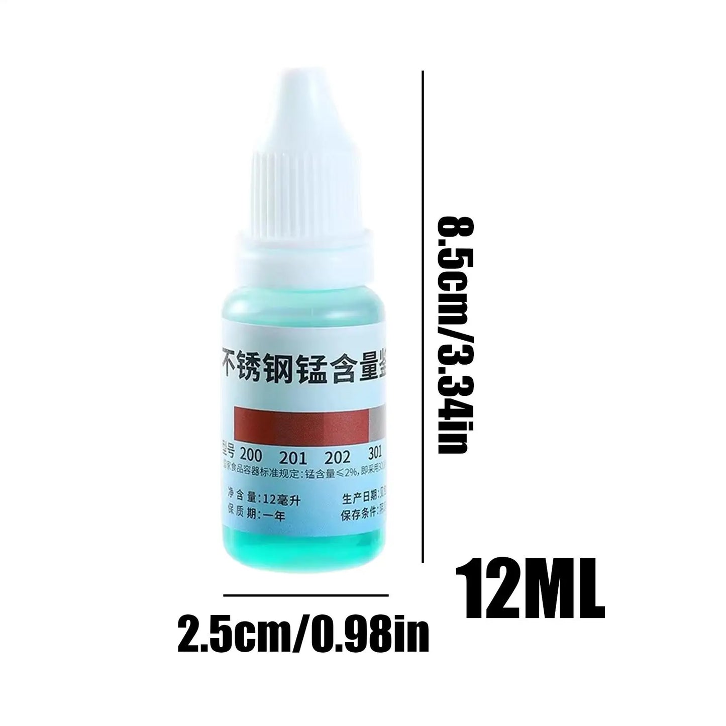 Stainless Steel Test Solution 12ml | Identify 304/201/202/301