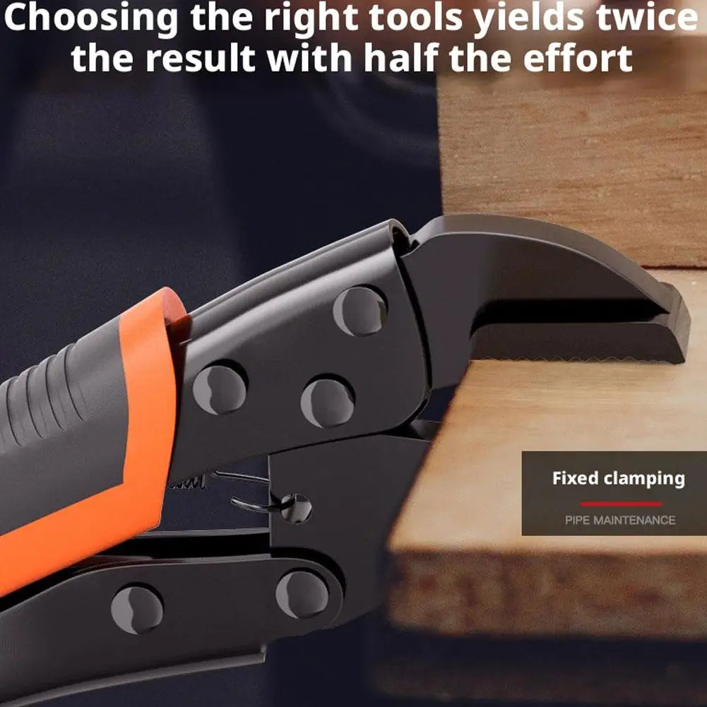 7/9/10 Inch Strong Locking Pliers Universal Multifunctional Pressure Pliers Round/Straight/Tip Mooth Pipe Wrench Hand Tools Peaceful Pleasures Health and Wellness