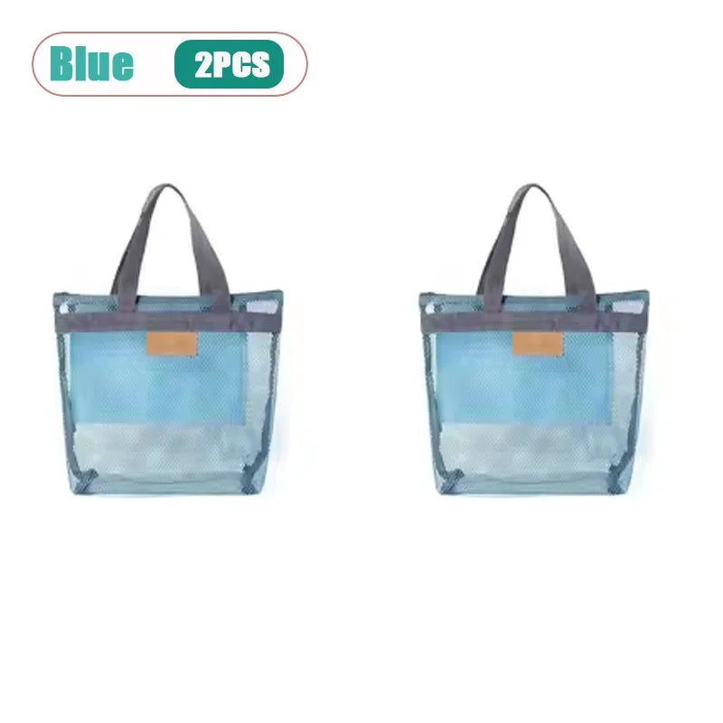 Mesh Beach Tote Bag with Zipper | Quick Dry Shoulder Bag