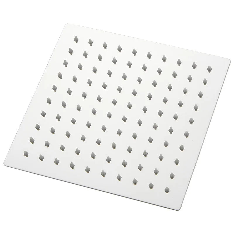 Square Stainless Steel Rainfall Shower Head – Water-Saving