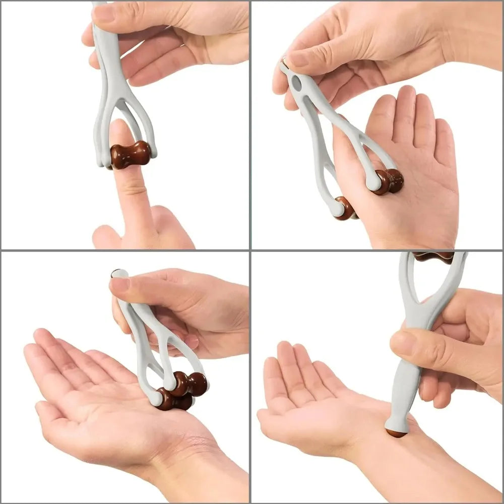 Finger Massager Dual-Row Roller Design Easy Use Relieve Finger Fatigue Promote Blood Circulation Portable Roller Finger Massager Peaceful Pleasures Health and Wellness