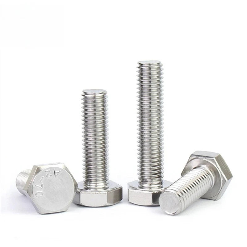 DIN933 M4 External Hex Head 304 Stainless Steel Screw A2-70 Hexagon Cap Bolt Hexagonal Shape Screw bolt Peaceful Pleasures Health and Wellness