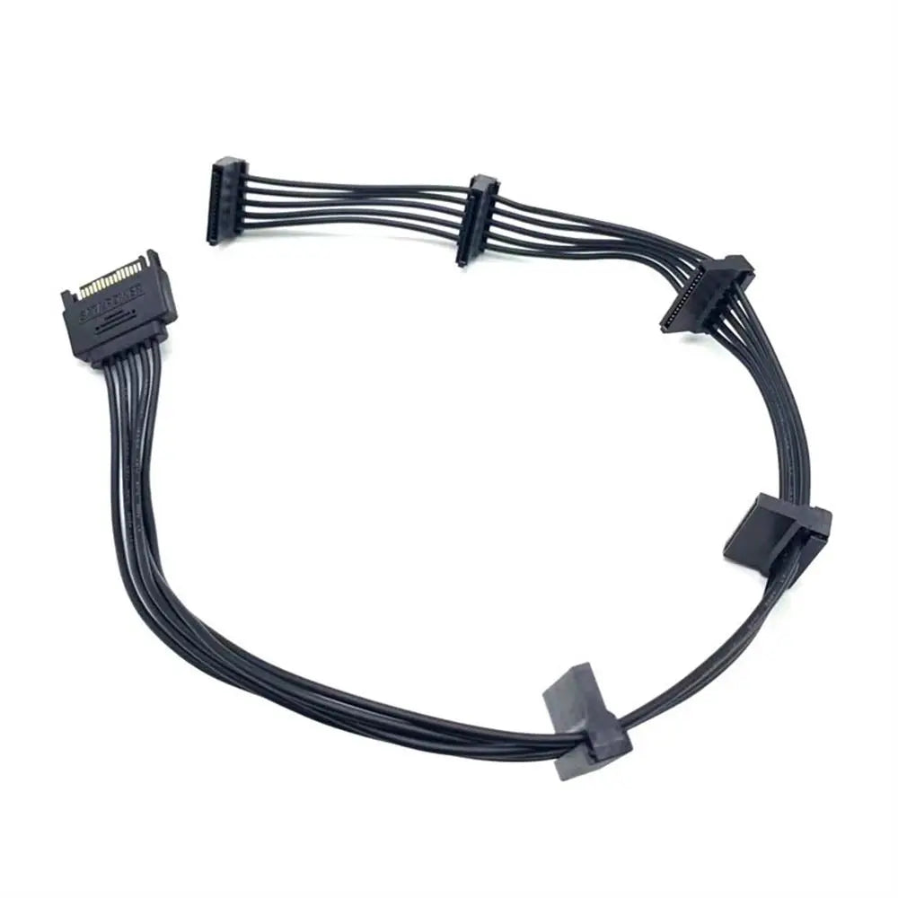 SATA/4PIN SATA Power Cable 1 Male To 5 Female IDE Male Hard Drive Splitter Cable 18AWG Power Supply SATA Extension Cable Peaceful Pleasures Health and Wellness