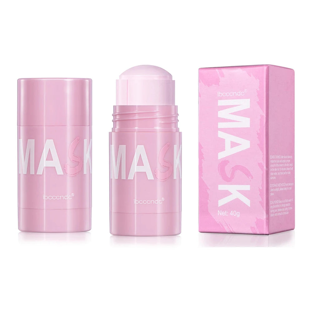40g Face Clean Mask Green Tea/Rose Extract Cleansing Stick Deep Moisturizing Shrink Pores Blackhead Film Smear Oil Control Mask Peaceful Pleasures Health and Wellness rose