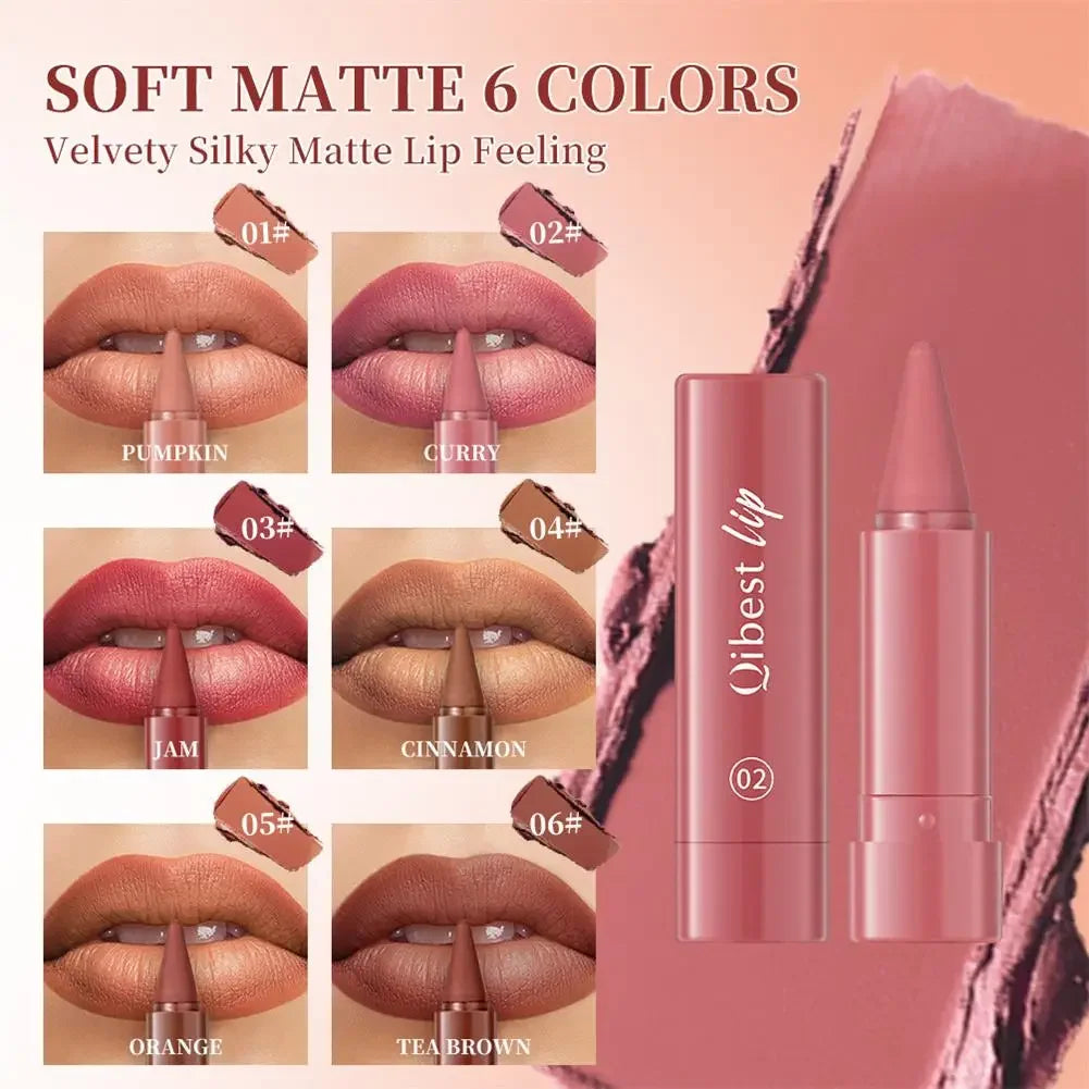 Twist Up Gradient Matte Lip Liner Crayon – Waterproof Lip Liner Peaceful Pleasures Health and Wellness