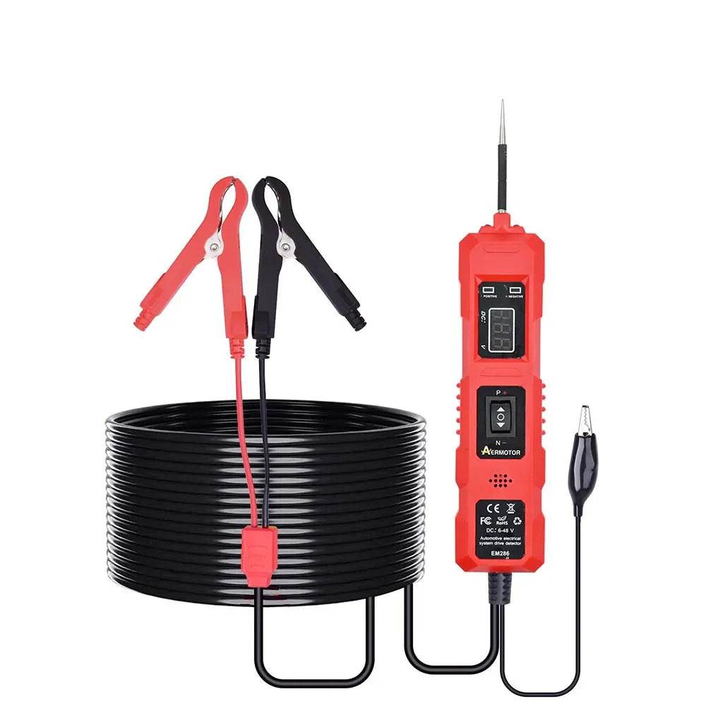 Aermotor Automotive Circuit Tester 6-48V LED Voltage Probe Kit