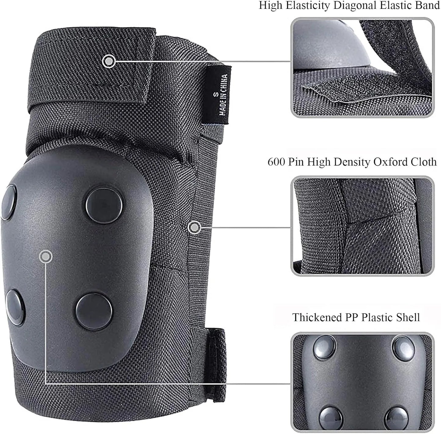 Knee Pads Elbow Pads Wrist Guards for Adult Youth 6 in 1 Protective Gear Set for Skateboarding Biking Roller Skating Cycling Out Peaceful Pleasures Health and Wellness
