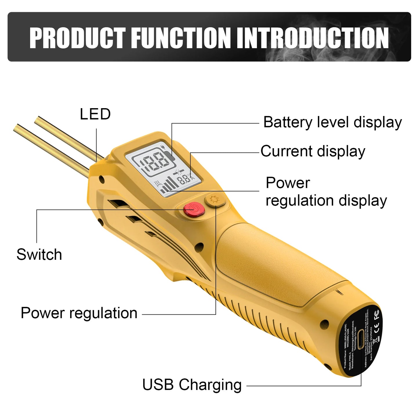 500W Wireless Plastic Welding Gun with LCD Hot Stapler Plastic Repair for Car Motorcycle DIY, USB Charging Handheld Welder Tool Peaceful Pleasures Health and Wellness