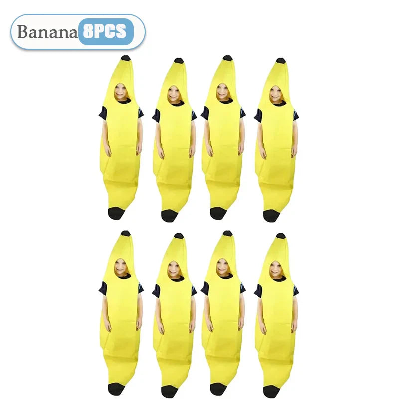 Banana Costume Adults & Kids – Funny Halloween Cosplay Suit