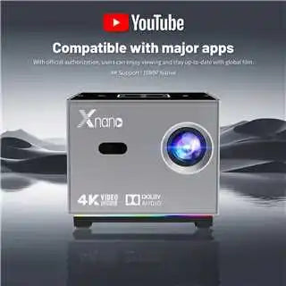 Xnano X3 Smart Projector 720P 4K Android 11 WiFi 6 Home Theater Peaceful Pleasures Health and Wellness