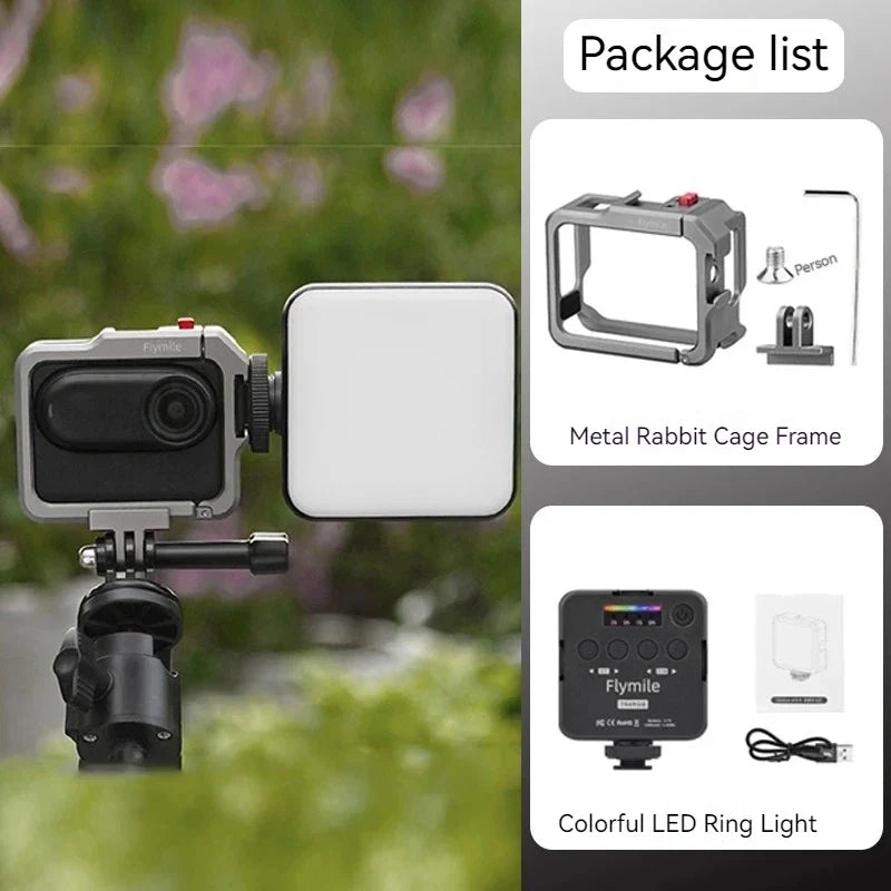Flymile Aluminum Frame for Insta360 GO 3 / GO 3S | Cold Shoe